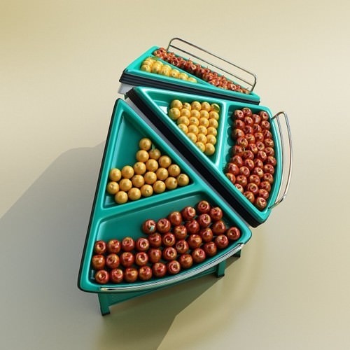 Grocery Store Produce Display Fruits 3D Model .max .obj .3ds .fbx