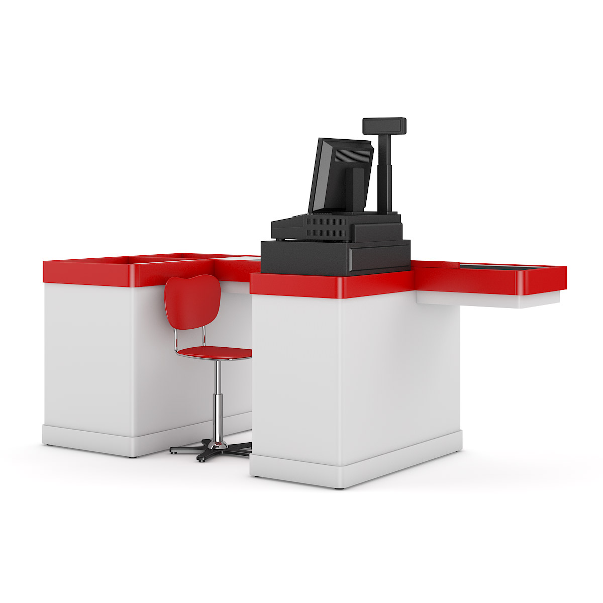 Cash Desk 3D Model .c4d