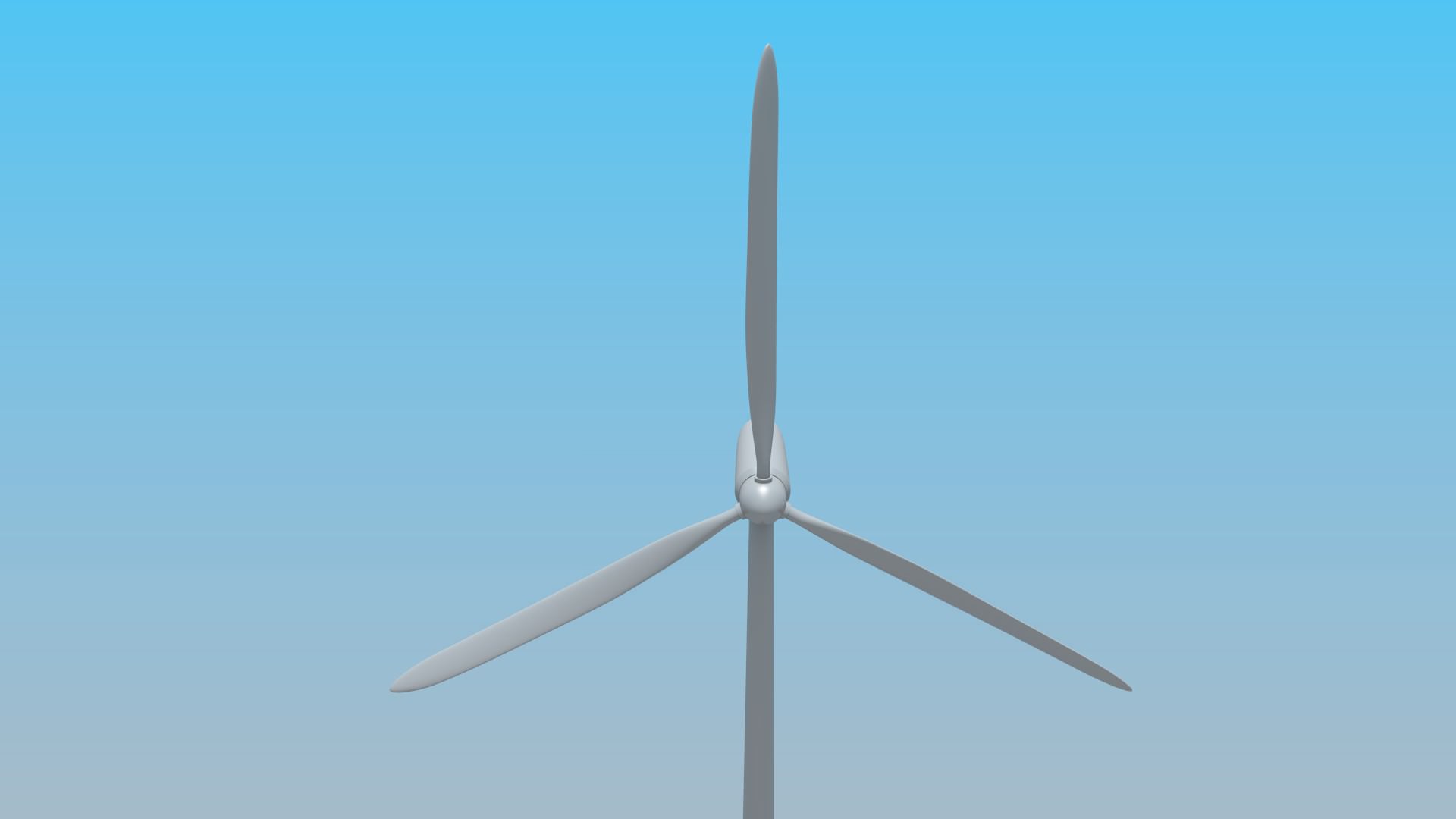 Animated wind turbine 3D Model animated rigged .fbx .blend 