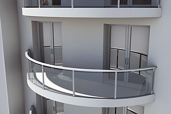 Residential Complex Element 03 3D Model .max .obj .3ds .lwo .lw .lws