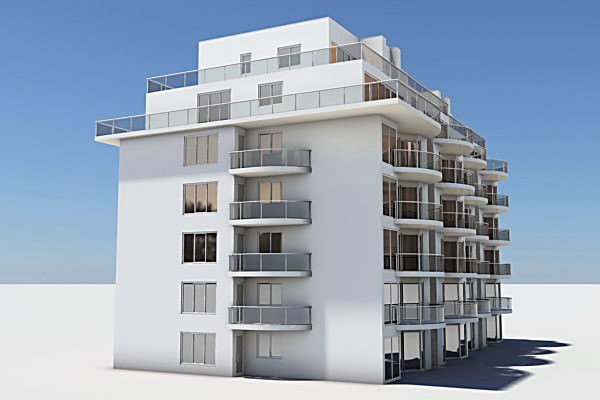Residential Complex Element 03 3D Model .max .obj .3ds .lwo .lw .lws