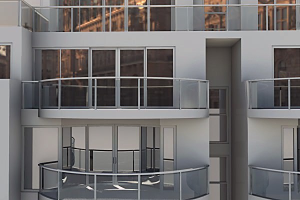 Residential Complex Element 03 3D Model .max .obj .3ds .lwo .lw .lws