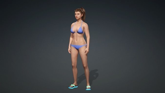 Model Woman In Bikini D Model Rigged CGTrader