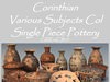 Greek Corinthian Various Subjects Collection Single Piece Pottery GRKvsCR01 3D Model