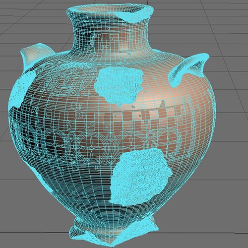 Greek Early Geometric Amphora Single Piece Pot GEKamp6655EG01 3D Model .obj .lwo .lw .lws