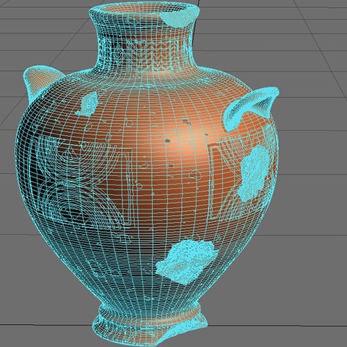 Greek Early Geometric Amphora Single Piece Pot GRKamp6622EG01 3D Model .obj .lwo .lw .lws