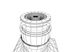Photorealistic Bombay Sapphire Gin Bottle 3D Model .max .obj .3ds .fbx