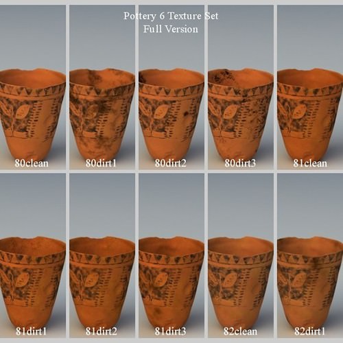 Egyptian No Subjects Collection Single Piece Pottery EGYns01 3D Model .obj .lwo .lw .lws