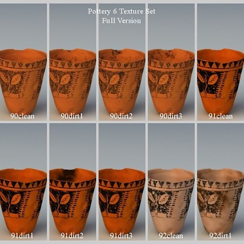 Egyptian No Subjects Collection Single Piece Pottery EGYns01 3D Model .obj .lwo .lw .lws