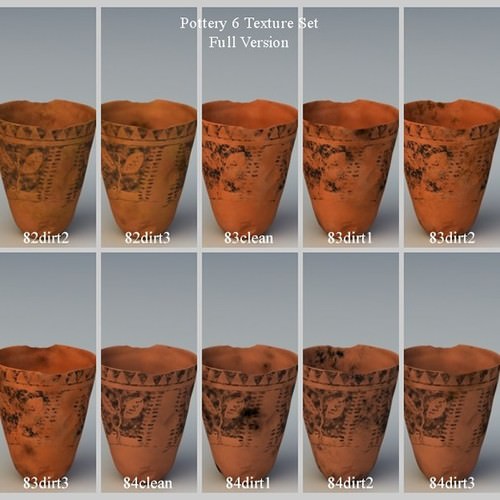 Egyptian No Subjects Collection Single Piece Pottery EGYns01 3D Model .obj .lwo .lw .lws