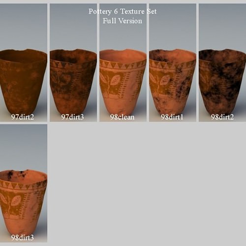 Egyptian No Subjects Collection Single Piece Pottery EGYns01 3D Model .obj .lwo .lw .lws