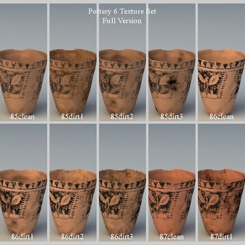 Egyptian No Subjects Collection Single Piece Pottery EGYns01 3D Model .obj .lwo .lw .lws