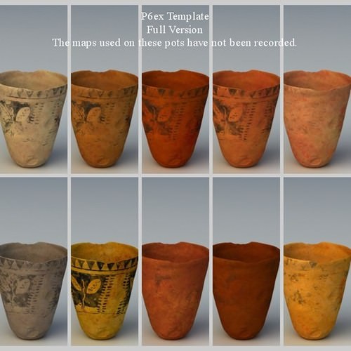 Egyptian No Subjects Collection Single Piece Pottery EGYns01 3D Model .obj .lwo .lw .lws