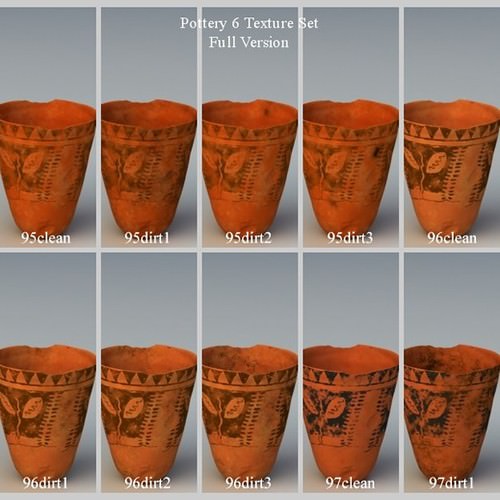 Egyptian No Subjects Collection Single Piece Pottery EGYns01 3D Model .obj .lwo .lw .lws