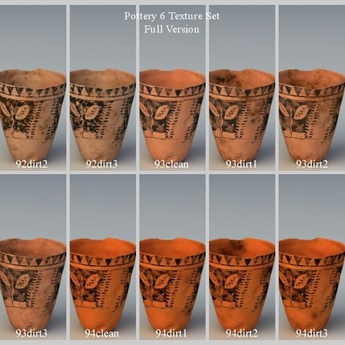 Egyptian No Subjects Collection Single Piece Pottery EGYns01 3D Model .obj .lwo .lw .lws
