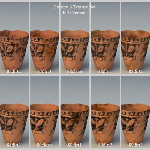 Egyptian No Subjects Collection Single Piece Pottery EGYns01 3D Model .obj .lwo .lw .lws
