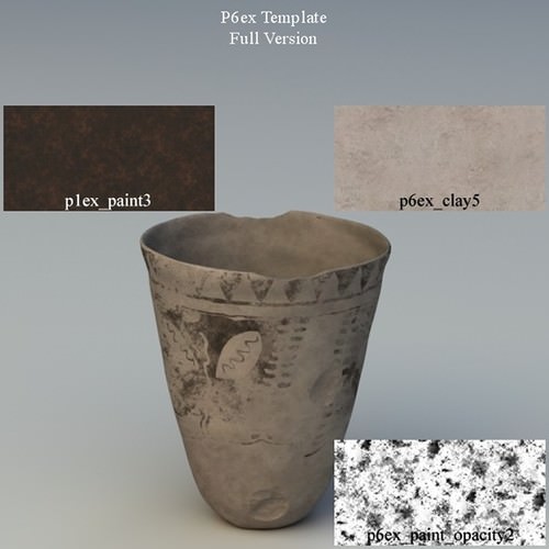 Egyptian No Subjects Collection Single Piece Pottery EGYns01 3D Model .obj .lwo .lw .lws