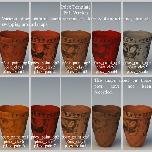 Egyptian No Subjects Collection Single Piece Pottery EGYns01 3D Model .obj .lwo .lw .lws