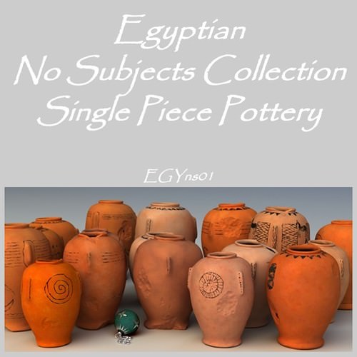 Egyptian No Subjects Collection Single Piece Pottery EGYns01 3D Model .obj .lwo .lw .lws