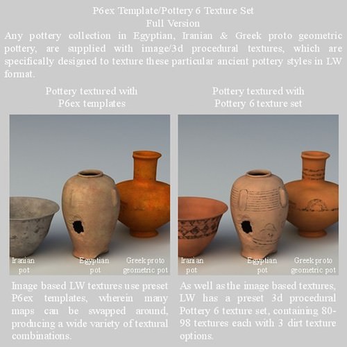 Egyptian No Subjects Collection Single Piece Pottery EGYns01 3D Model .obj .lwo .lw .lws