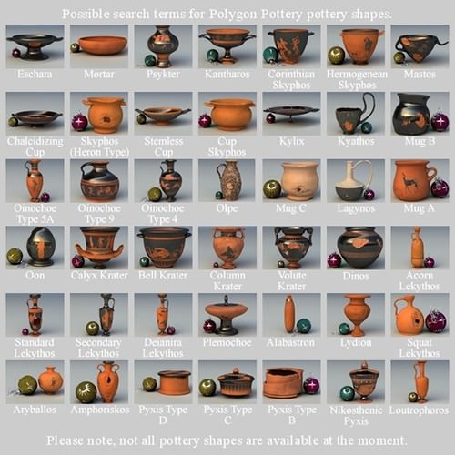 Egyptian No Subjects Collection Single Piece Pottery EGYns01 3D Model .obj .lwo .lw .lws