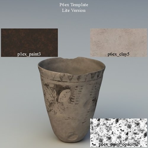 Egyptian No Subjects Collection Single Piece Pottery EGYns01 3D Model .obj .lwo .lw .lws