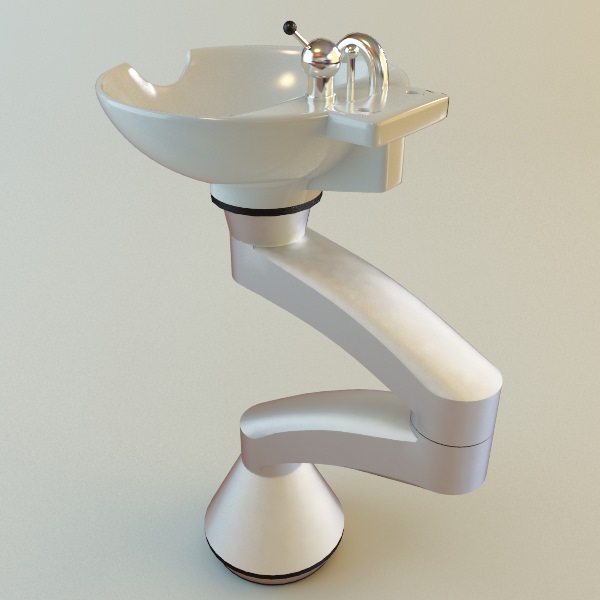 Hair Salon Shampoo Sink 3D Model .max .obj .3ds .fbx - CGTrader.com