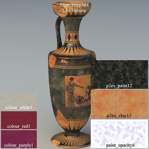 Greek Bilingual Various Subjects Collection II 9 Piece Pottery GRKvs2BI09 3D Model .obj .lwo .lw .lws