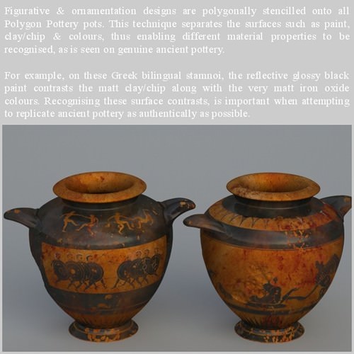 Greek Bilingual Various Subjects Collection II 9 Piece Pottery GRKvs2BI09 3D Model .obj .lwo .lw .lws