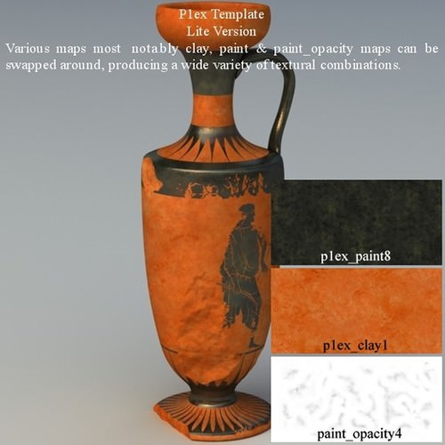 Greek Red Figure Animal Collection I 6 Piece Pottery GRKanimal1RF06 3D Model .obj .lwo .lw .lws