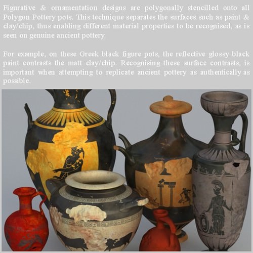 Greek Red Figure Animal Collection I 6 Piece Pottery GRKanimal1RF06 3D Model .obj .lwo .lw .lws
