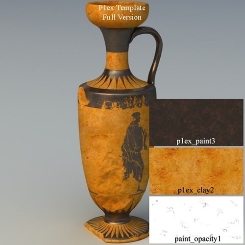Greek Red Figure Animal Collection I 6 Piece Pottery GRKanimal1RF06 3D Model .obj .lwo .lw .lws