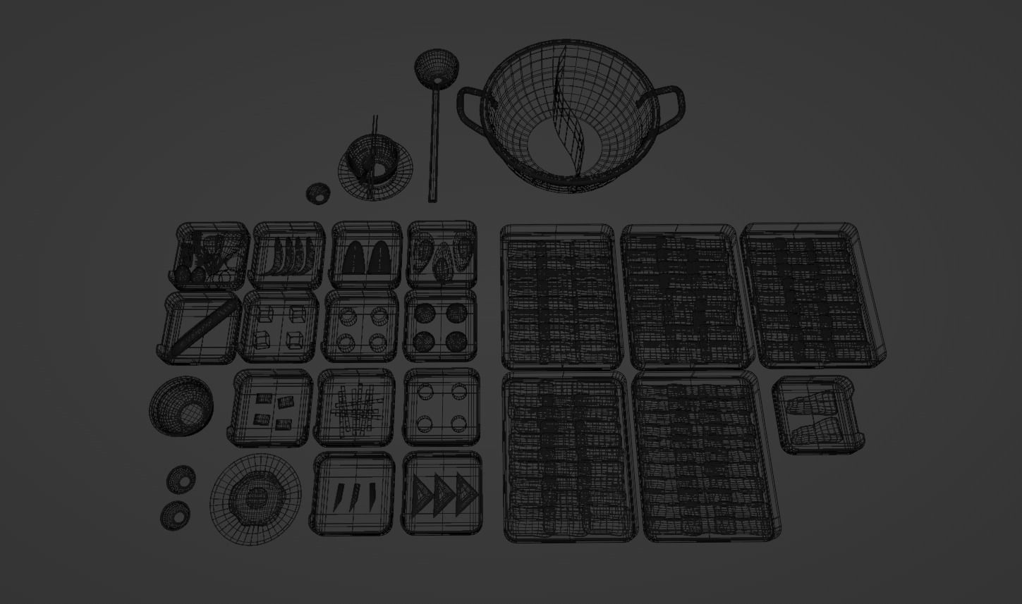 3D Model Thai Buffet Sukiyaki Hot Pot 3D Model VR AR Low Poly CGTrader