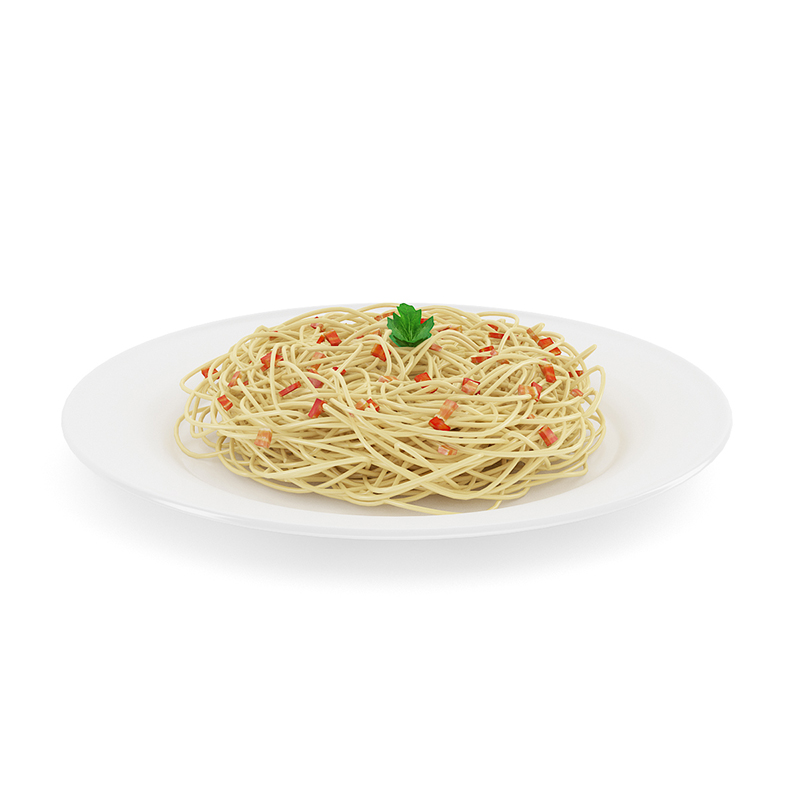 Spaghetti Carbonara 3D Model .max .obj .fbx .c4d .mtl