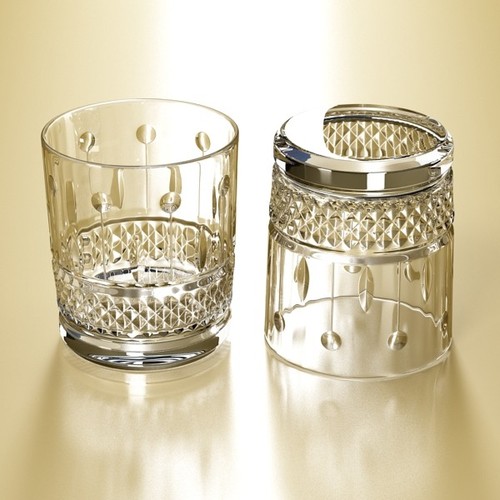 High Detailed Whisky Cut Glass and Chivas Coaster 3D Model .max .obj .3ds .fbx