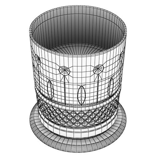 High Detailed Whisky Cut Glass and Chivas Coaster 3D Model .max .obj .3ds .fbx