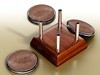 Chivas Regal Bottle Glass Coaster Collection 3D Model .max .obj .3ds .fbx