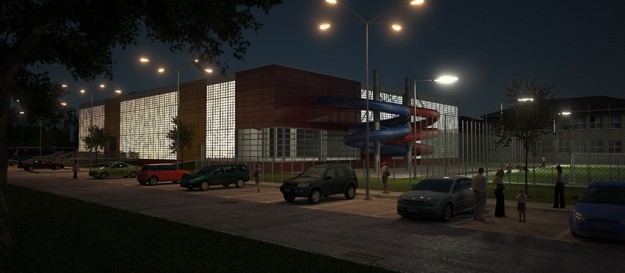 Water Park building Render Ready for Maxwell Render 3D Model Water Park building Render Ready for Maxwell Render 3D Model .max .obj .3ds .c4d .mxs