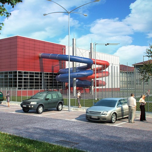 Water Park building Render Ready for Maxwell Render 3D Model Water Park building Render Ready for Maxwell Render 3D Model .max .obj .3ds .c4d .mxs