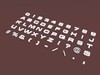 More Alphabet Letters & Characters in 3 Fonts 3D Model