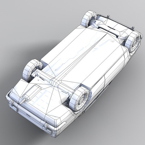 Low Poly VAZ 2103 Car 3D Model .obj .c4d
