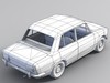 Low Poly VAZ 2103 Car 3D Model .obj .c4d