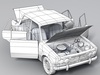 Low Poly VAZ 2103 Car 3D Model .obj .c4d