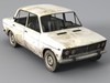 Low Poly VAZ 2103 Car 3D Model .obj .c4d