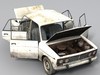 Low Poly VAZ 2103 Car 3D Model .obj .c4d