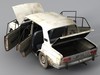 Low Poly VAZ 2103 Car 3D Model .obj .c4d
