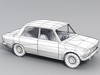 Low Poly VAZ 2103 Car 3D Model .obj .c4d
