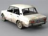Low Poly VAZ 2103 Car 3D Model .obj .c4d