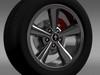 Ford_Mustang Shelby GT Convert 2008 wheel 3D Model