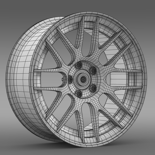 Ford Mustang Boss 302R 2011 rim 3D Model .max .obj .3ds .fbx .lwo .lw .lws .c4d